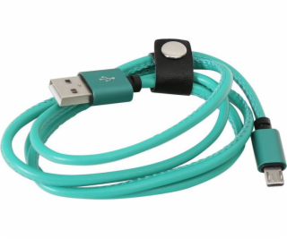 Platinet USB-A - microUSB USB kabel 1 m Zelený (PUCL1G)