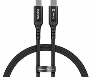 Crong USB-C – USB-C kabel 1,5 m černý (CRG-AL15USCC-BLK)