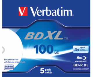 Verbatim BD-R XL 100GB 4x, jewel, 5ks (43789)