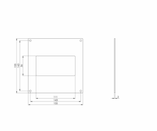 Plastová příruba EUROPLAST KF, 110 x 55 mm