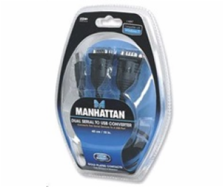 MANHATTAN převodník z USB na 2x sériový port (USB AM/DB9M...