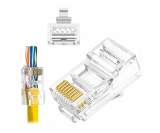 W-Star Konektor UTP RJ45EZ Cat6A 100ks 3U pozlacený 6SLD ...