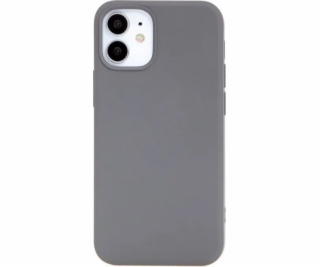 OEM mäkké silikónové púzdro na iPhone 12 (5.4), šedé