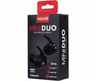 MAXELL MINI DUO Bezdrátová sluchátka do uší s nabíjecím p...