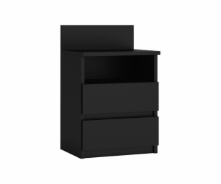 Topeshop M1 CZARNA MAT nightstand/bedside table 2 drawer(...