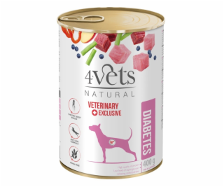 4VETS Natural Diabetes Dog - vlhké krmivo pro psy - 400 g