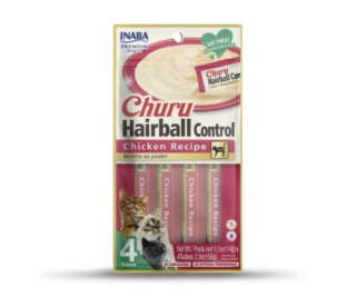 INABA Churu Hairball Chicken - kočičí pamlsek - 4x14 g