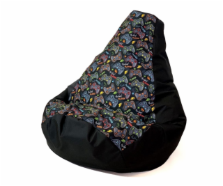 Sako bag taška pouffe Hruška black-pad player XL 130 x 90 cm