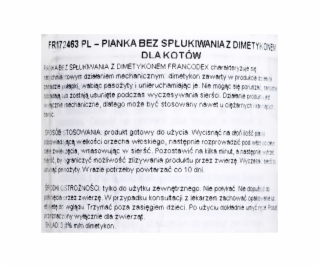 Francodex Bezoplachová pěna pro psy a kočky 150ml