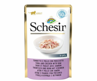 SCHESIR in jelly Tuna and chicken with ham - wet cat food...