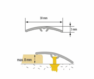 JUOST ALIUM LW30 2.79M MAT ŠAMPANO(10)