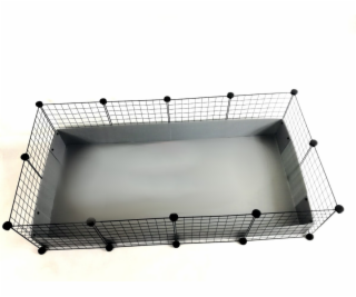 C&C Modular cage 4x2 145 x 75 cm silver