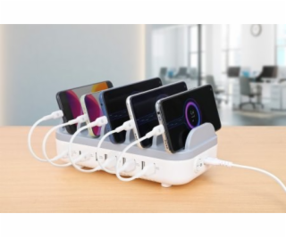 Nabíjecí stanice Manhattan 10x porty: 3x USB-C (až 18W PD...