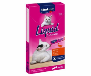 VITAKRAFT Liquid Snack Duck - cat treats - 6 x 15g