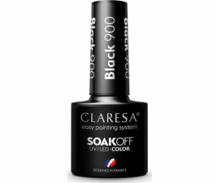 Claresa Soak Off UV/LED Color hybridní lak 900 Black 5ml