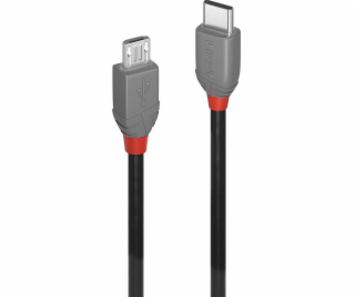 Lindy USB-C - micro-B USB kabel 3 m černý (36893)