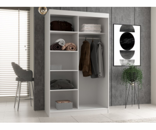 Topeshop IGA 120 BIEL C KPL bedroom wardrobe/closet 7 she...