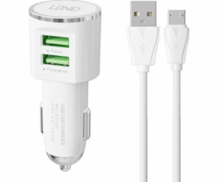 Nabíjačka do auta LDNIO DL-C29, 2x USB, 3,4 A + kábel Mic...