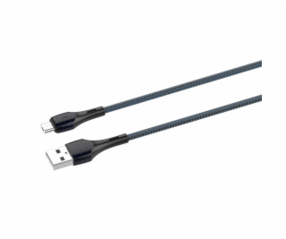 LDNIO LS522 2m kábel USB - Micro USB (šedomodrý)