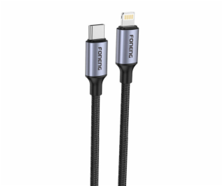 Foneng X95 fémfejű fonott kábel USB-C - Lightning PD 20W ...