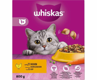 WHISKAS with delicious chicken - suché krmivo pro kočky -...