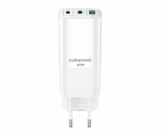 CubeNest S3D0 GaN Adaptér 65W bílá - (2× USB-C až 65 W, 1...