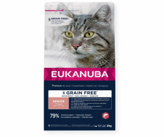 EUKANUBA Grain Free Senior Salmon - suché krmivo pro kočk...