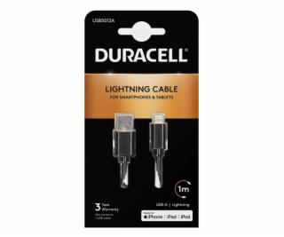 Kábel USB na Lightning Duracell 1 m (čierny)