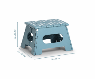 Skládací lavice Zeller, modrá, 35 cm x 28 cm x 22 cm