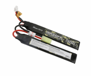 Gens ace 25C 1300mAh 2S1P 7.4V Saddle Airsoft Gun Lipo Ba...