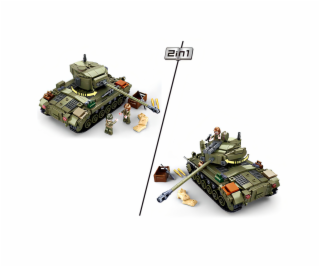 Sluban Army N38-B0860 Střední tank 2v1 a protiletecké dělo