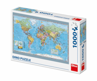 Dino Puzzle Politická mapa světa 1000 dílků