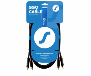 SSQ RCARCA3 - kabel 2x RCA - 2x RCA - 3 m, Černá