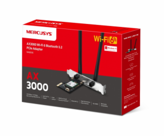 MERCUSYS MA80XE, PCIe karta  AXE3000 Wi-Fi 6