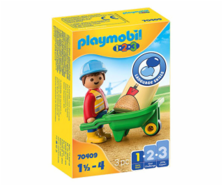 Dělník s kolečkem Playmobil, 1.2.3, 3 dílky