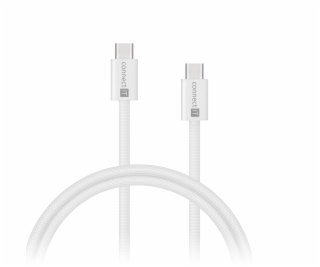 CONNECT IT Wirez kabel USB-C -> USB-C, 60 W, 1 m, BÍLÁ