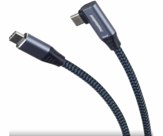 PremiumCord USB-C zahnutý kabel ( USB 3.2 GEN 2x2, 5A, 10...