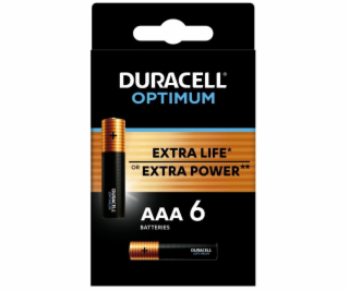 Duracell Optimum alkalická baterie mikrotužková AAA, 6 ks