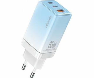 USAMS Charger Lod. sieť. 2xUSB-C+1xUSB 65W (len hlava) Ga...