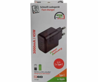 Nabíjačka 2GO 2GO Netz-Ladegerät 100V-240V 2x USB typ C 3...