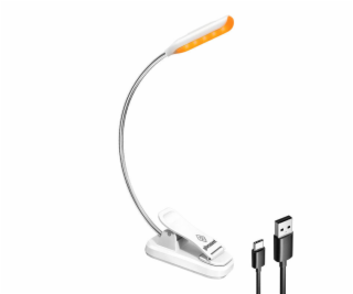 Bezdrôtová lampa Glocusent s klipom, USB-C (biela)