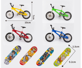 Bicykel + skateboard (vel.10x7cm /9,2x2,5cm)