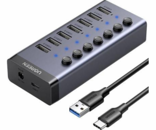 UGREEN USB-C to 7-Port USB-A 3.0 Hub DC 12V EU