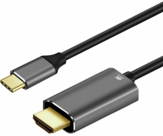 USB Art USB-C - HDMI kabel 1,8 m Černošedý (KABUSBC OEM-C...