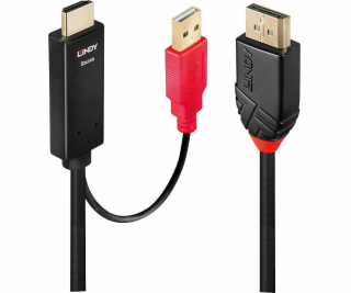 Lindy DisplayPort – kabel HDMI + USB-A 2m černý (41426)