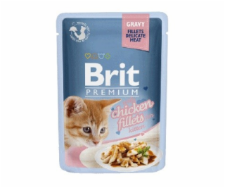 BRIT Premium Kitten Chicken fillets - mokré krmivo pro ko...