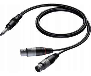 Kabel Procab  CAB734/1.5 Stereo zástrčka 6,3 mm - 2 samic...