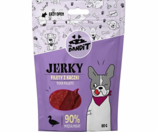 PAN. BANDIT JERKY Kachní filety - pochoutka pro psy - 80 g