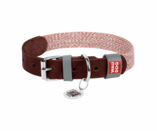 Dog collar made of natural leather and recycled material ...