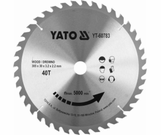 Yato řezací kotouč na dříví 305x30mm 40 60783 YT-60783